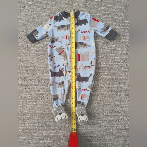 Carter's (Size 3 Months) Footed Fleece Sleepers/Pyjamas With Full Front Zipper - Picture 9 of 15